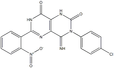  3-(4-chlorophenyl)-4-imino-6-(2-nitrophenyl)-1,3,4,7-tetrahydropyrimido[5,4-d]pyrimidine-2,8-dione