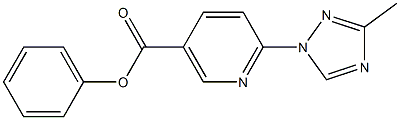 phenyl 6-(3-methyl-1H-1,2,4-triazol-1-yl)nicotinate Structure