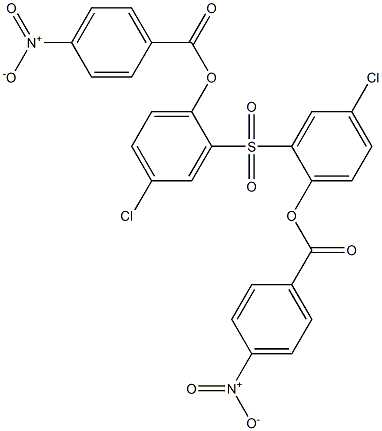 4-chloro-2-({5-chloro-2-[(4-nitrobenzoyl)oxy]phenyl}sulfonyl)phenyl 4-nitrobenzoate,,结构式