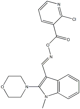 3-[({[(2-chloro-3-pyridinyl)carbonyl]oxy}imino)methyl]-1-methyl-2-morpholino-1H-indole