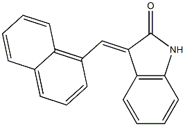 3-(1-naphthylmethylidene)indolin-2-one,,结构式