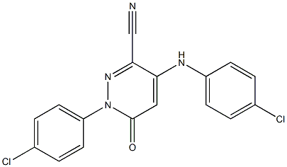 4-(4-chloroanilino)-1-(4-chlorophenyl)-6-oxo-1,6-dihydro-3-pyridazinecarbonitrile