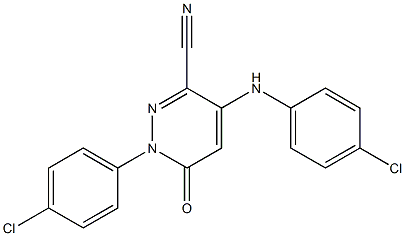  4-(4-chloroanilino)-1-(4-chlorophenyl)-6-oxo-1,6-dihydro-3-pyridazinecarbonitrile