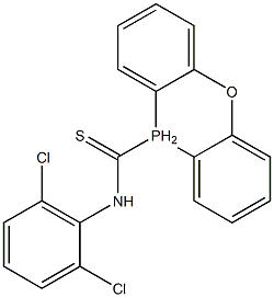 N-(2,6-dichlorophenyl)oxo(diphenyl)phosphoranecarbothioamide Struktur
