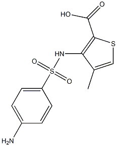 3-{[(4-aminophenyl)sulfonyl]amino}-4-methylthiophene-2-carboxylic acid 结构式
