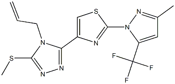  4-allyl-5-{2-[3-methyl-5-(trifluoromethyl)-1H-pyrazol-1-yl]-1,3-thiazol-4-yl}-4H-1,2,4-triazol-3-yl methyl sulfide