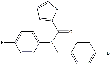 N2-(4-bromobenzyl)-N2-(4-fluorophenyl)thiophene-2-carboxamide 结构式