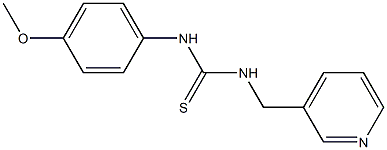 N-(4-methoxyphenyl)-N'-(3-pyridylmethyl)thiourea 化学構造式