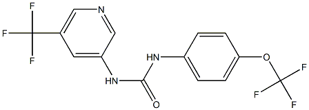 N-[4-(trifluoromethoxy)phenyl]-N'-[5-(trifluoromethyl)-3-pyridyl]urea Structure