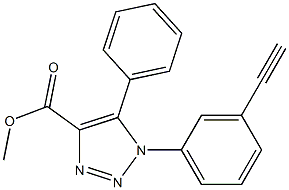 methyl 1-(3-eth-1-ynylphenyl)-5-phenyl-1H-1,2,3-triazole-4-carboxylate 结构式