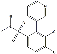 N1-imino(3-pyridyl)methyl-3,4-dichlorobenzene-1-sulfonamide Structure