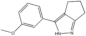 3-(3-methoxyphenyl)-2,4,5,6-tetrahydrocyclopenta[c]pyrazole Struktur