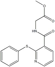 methyl 2-({[2-(phenylthio)-3-pyridyl]carbonyl}amino)acetate Struktur