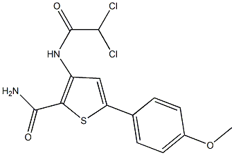 3-[(2,2-dichloroacetyl)amino]-5-(4-methoxyphenyl)thiophene-2-carboxamide Structure