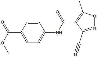 methyl 4-{[(3-cyano-5-methyl-4-isoxazolyl)carbonyl]amino}benzenecarboxylate,,结构式