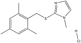 2-[(mesitylmethyl)thio]-1-methyl-1H-imidazole hydrochloride,,结构式
