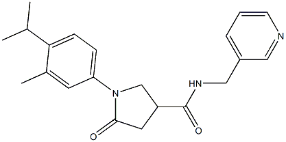 1-(4-isopropyl-3-methylphenyl)-5-oxo-N-(3-pyridinylmethyl)-3-pyrrolidinecarboxamide|