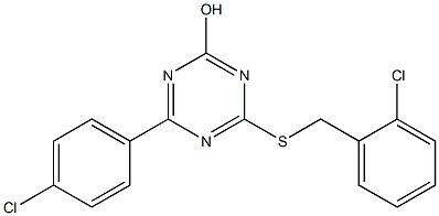 4-[(2-chlorobenzyl)thio]-6-(4-chlorophenyl)-1,3,5-triazin-2-ol|