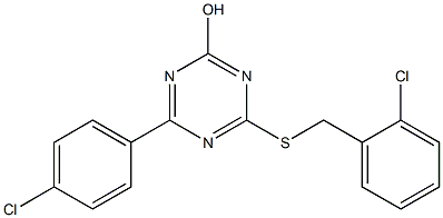 4-[(2-chlorobenzyl)thio]-6-(4-chlorophenyl)-1,3,5-triazin-2-ol