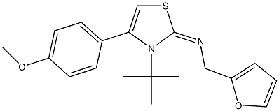 N-[3-(tert-butyl)-4-(4-methoxyphenyl)-1,3-thiazol-2(3H)-yliden](2-furyl)methanamine Structure