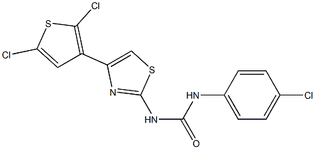 N-(4-chlorophenyl)-N'-[4-(2,5-dichloro-3-thienyl)-1,3-thiazol-2-yl]urea Structure