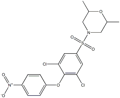 4-{[3,5-dichloro-4-(4-nitrophenoxy)phenyl]sulfonyl}-2,6-dimethylmorpholine