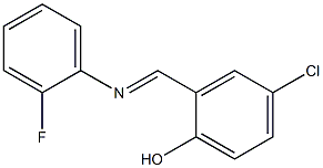 4-chloro-2-{[(2-fluorophenyl)imino]methyl}phenol