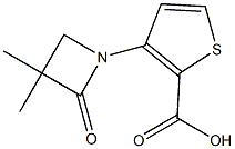 3-(3,3-dimethyl-2-oxo-1-azetanyl)-2-thiophenecarboxylic acid 结构式