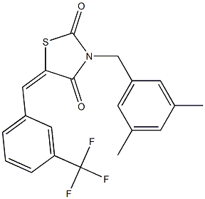 3-(3,5-dimethylbenzyl)-5-{(E)-[3-(trifluoromethyl)phenyl]methylidene}-1,3-thiazolane-2,4-dione