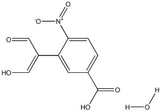 3-(1-formyl-2-hydroxyvinyl)-4-nitrobenzoic acid hydrate,,结构式