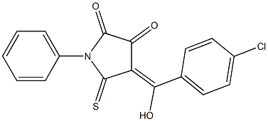 4-[(4-chlorophenyl)(hydroxy)methylidene]-1-phenyl-5-thioxopyrrolidine-2,3-dione