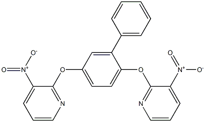 3-nitro-2-({5-[(3-nitropyridin-2-yl)oxy][1,1'-biphenyl]-2-yl}oxy)pyridine,,结构式