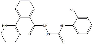 N1-(2-chlorophenyl)-2-[2-(1,4,5,6-tetrahydropyrimidin-2-yl)benzoyl]hydrazine-1-carbothioamide Struktur