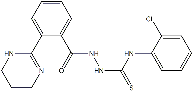 N1-(2-chlorophenyl)-2-[2-(1,4,5,6-tetrahydropyrimidin-2-yl)benzoyl]hydrazine-1-carbothioamide 结构式