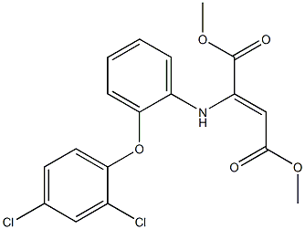 dimethyl 2-[2-(2,4-dichlorophenoxy)anilino]but-2-enedioate 化学構造式