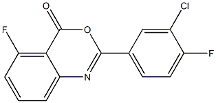 2-(3-chloro-4-fluorophenyl)-5-fluoro-4H-3,1-benzoxazin-4-one Structure