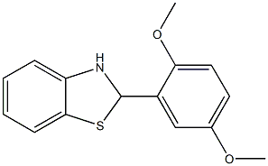 2-(2,5-dimethoxyphenyl)-2,3-dihydro-1,3-benzothiazole,,结构式