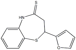 2-(2-furyl)-2,3,4,5-tetrahydro-1,5-benzothiazepine-4-thione,,结构式