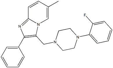 3-{[4-(2-fluorophenyl)piperazino]methyl}-6-methyl-2-phenylimidazo[1,2-a]pyridine Structure