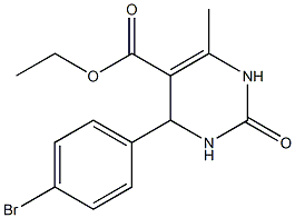 ethyl 4-(4-bromophenyl)-6-methyl-2-oxo-1,2,3,4-tetrahydropyrimidine-5-carboxylate Struktur