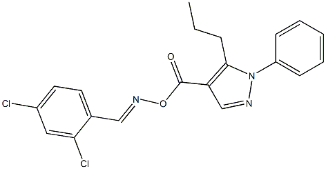 4-[({[(2,4-dichlorophenyl)methylene]amino}oxy)carbonyl]-1-phenyl-5-propyl-1H-pyrazole Struktur