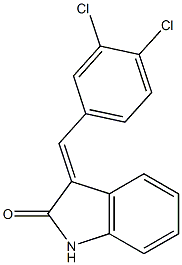 3-(3,4-dichlorobenzylidene)indolin-2-one,,结构式