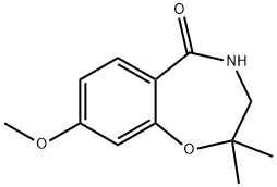 8-methoxy-2,2-dimethyl-2,3,4,5-tetrahydro-1,4-benzoxazepin-5-one Structure