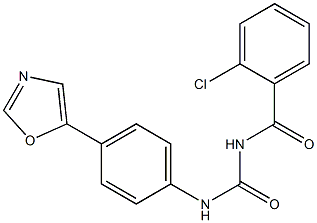 N-(2-chlorobenzoyl)-N'-[4-(1,3-oxazol-5-yl)phenyl]urea Structure