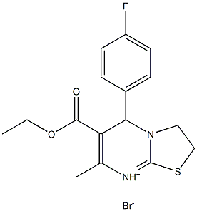  6-(ethoxycarbonyl)-5-(4-fluorophenyl)-7-methyl-2,3-dihydro-5H-[1,3]thiazolo[3,2-a]pyrimidin-8-ium bromide