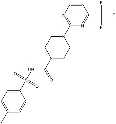 N1-({4-[4-(trifluoromethyl)pyrimidin-2-yl]piperazino}carbonyl)-4-methylbenzene-1-sulfonamide|