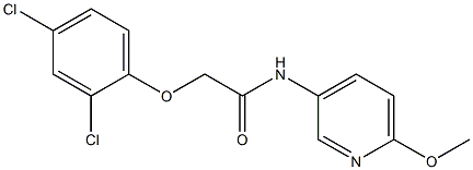 2-(2,4-dichlorophenoxy)-N-(6-methoxy-3-pyridinyl)acetamide 化学構造式