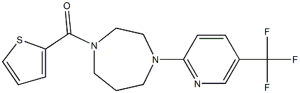 2-thienyl{4-[5-(trifluoromethyl)-2-pyridyl]-1,4-diazepan-1-yl}methanone 结构式