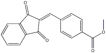 methyl 4-[(1,3-dioxo-1,3-dihydro-2H-inden-2-yliden)methyl]benzenecarboxylate Struktur