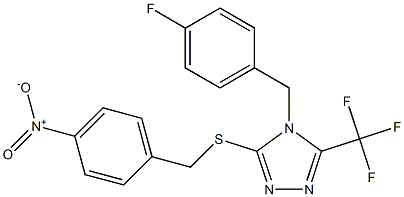 4-(4-fluorobenzyl)-3-[(4-nitrobenzyl)sulfanyl]-5-(trifluoromethyl)-4H-1,2,4-triazole 结构式